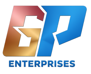 GP Enterprises logo on transparent background
