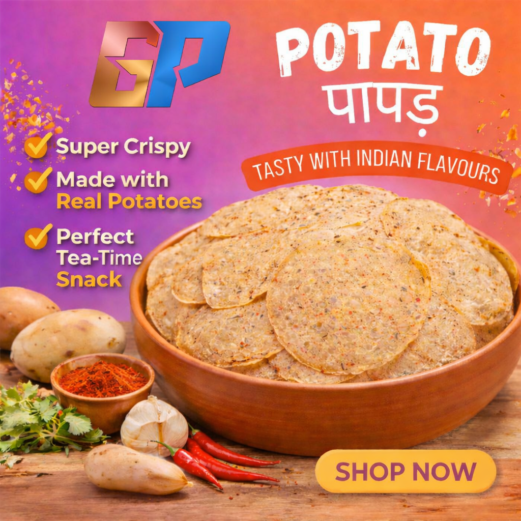 Crispy Spicy Aloo Papad 500gm – Tasty Indian Potato Papad | Ready-to-Fry Crunchy Snack | Homemade Style Papad - Image 4