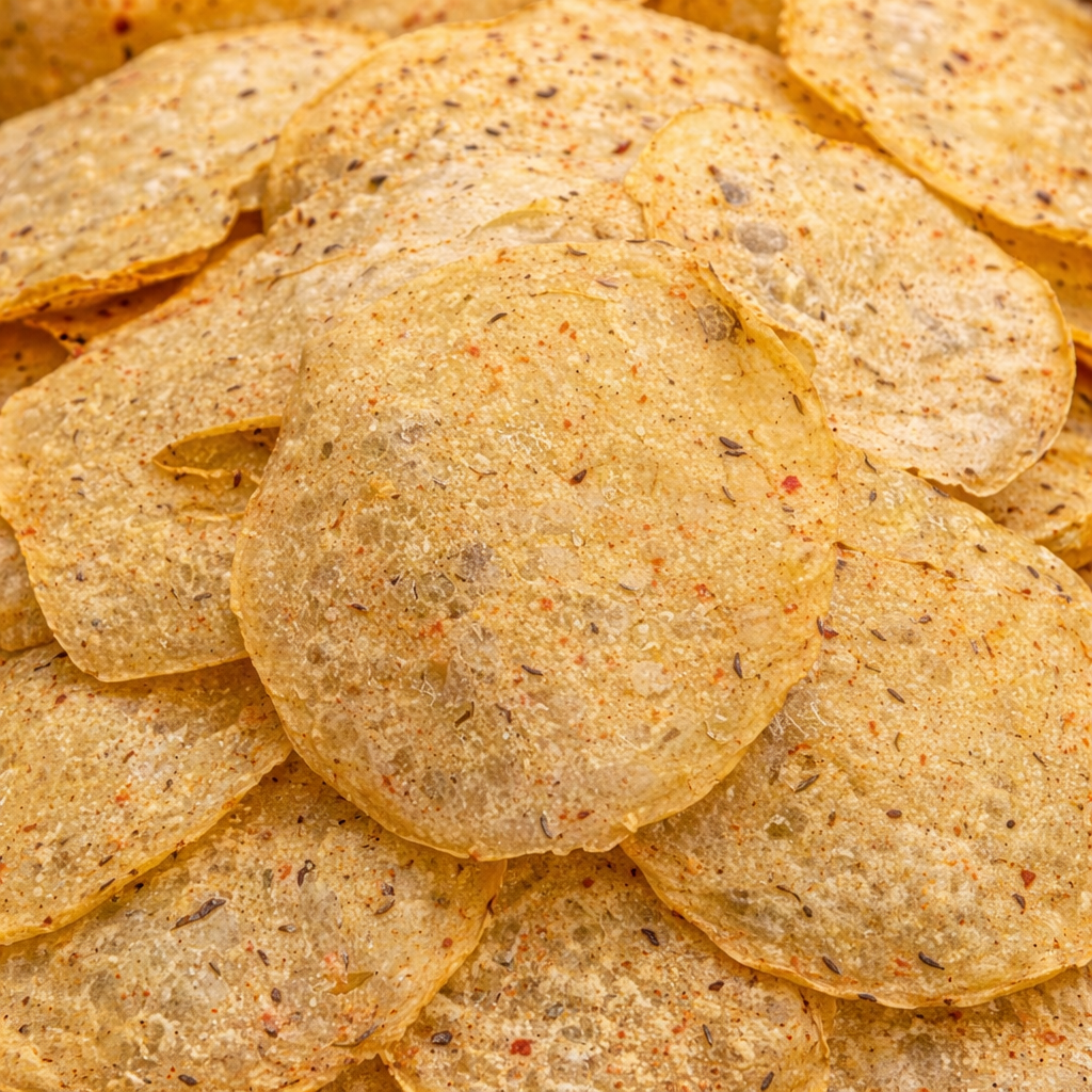 Crispy Spicy Aloo Papad 500gm – Tasty Indian Potato Papad | Ready-to-Fry Crunchy Snack | Homemade Style Papad - Image 2