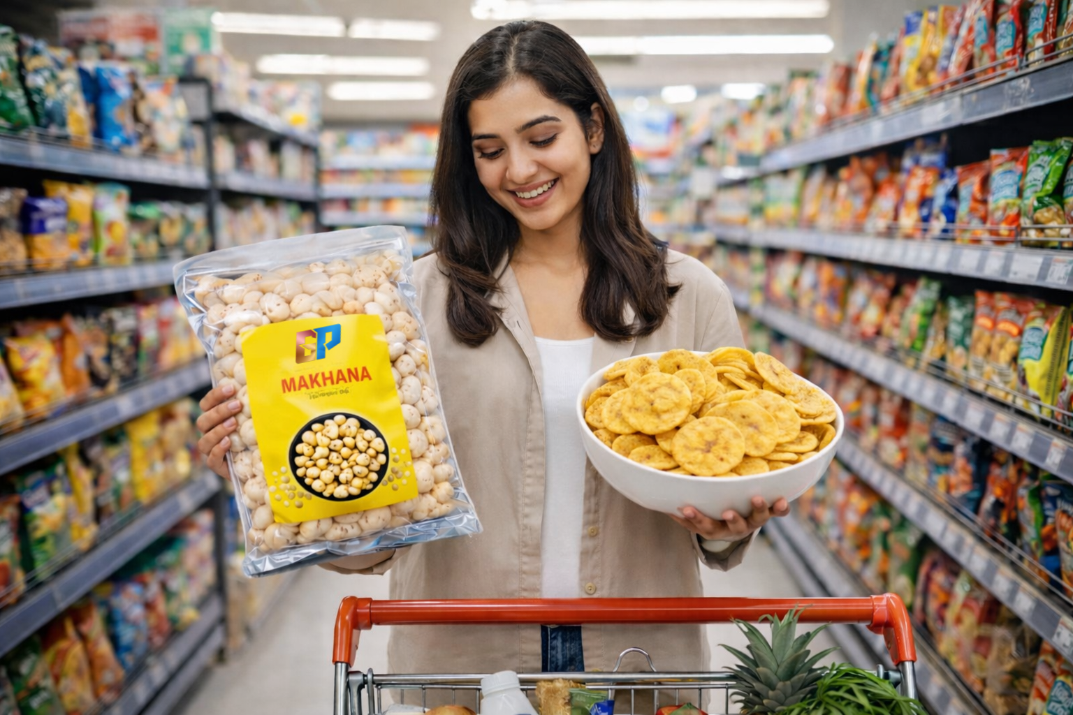 Premium Makhana (Fox Nuts) 500gm – Healthy Roasted Phool Makhana Snack | High Protein & Low Fat | Crunchy & Natural - Image 3
